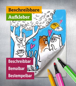 beschreibbare Sticker