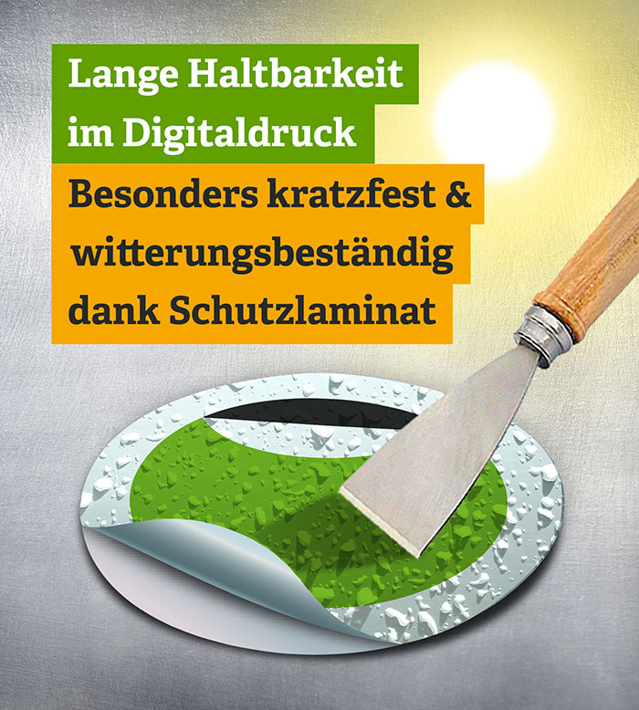 Digitaldruck Aufkleber- lange Haltbarkeit