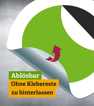 Ablösbare Aufkleber