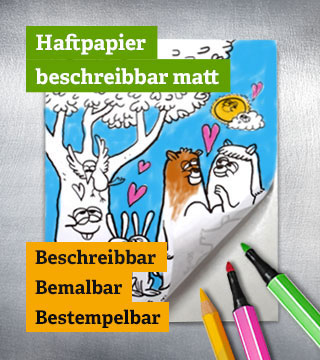 beschreibbare Sticker