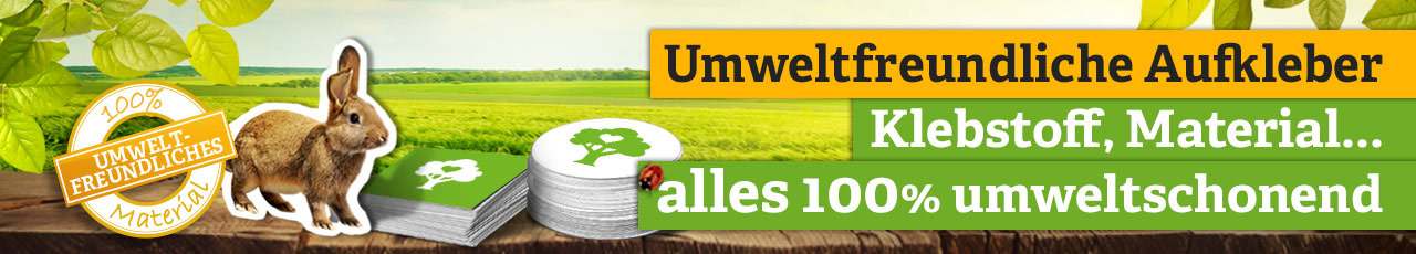 umweltfreundliche Sticker