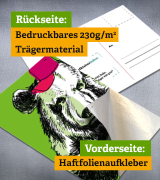 Postkartenaufkleber