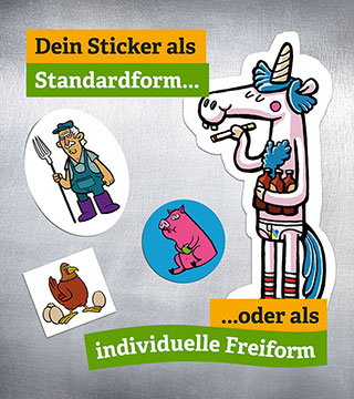 Freiform-Sticker