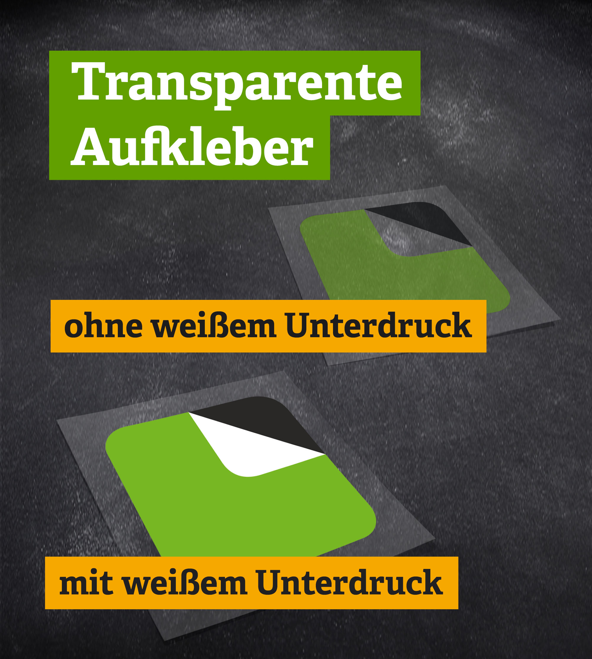 Offsetdruck - transparente Haftfolie