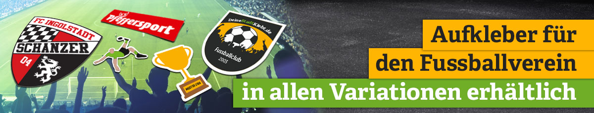 Aufkleber für den Fußballverein