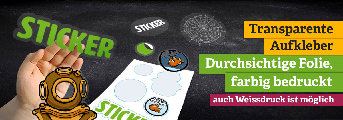 Transparente Sticker online drucken