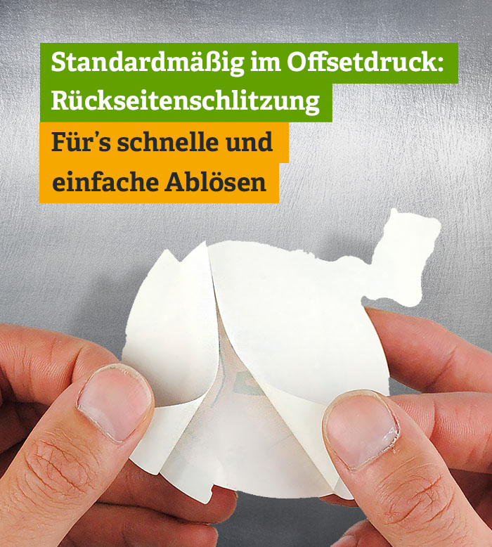 Sticker Rückseitenschlitzung - Split-Back