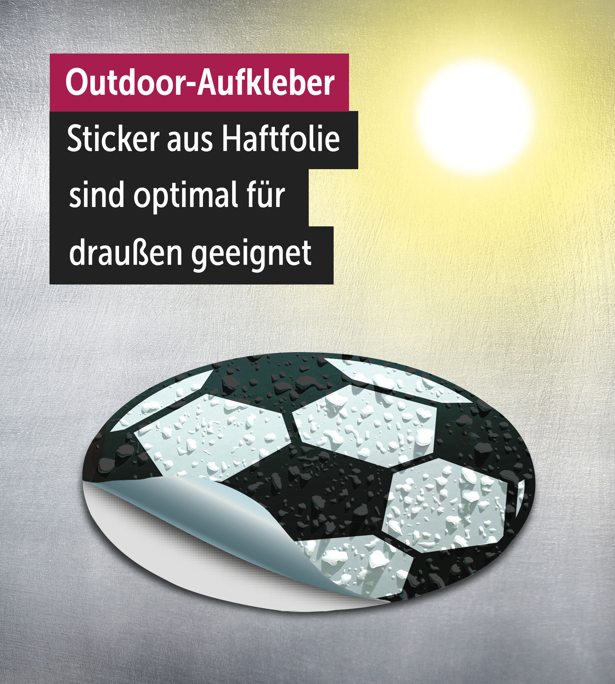 Outdoor-Sticker aus Folie
