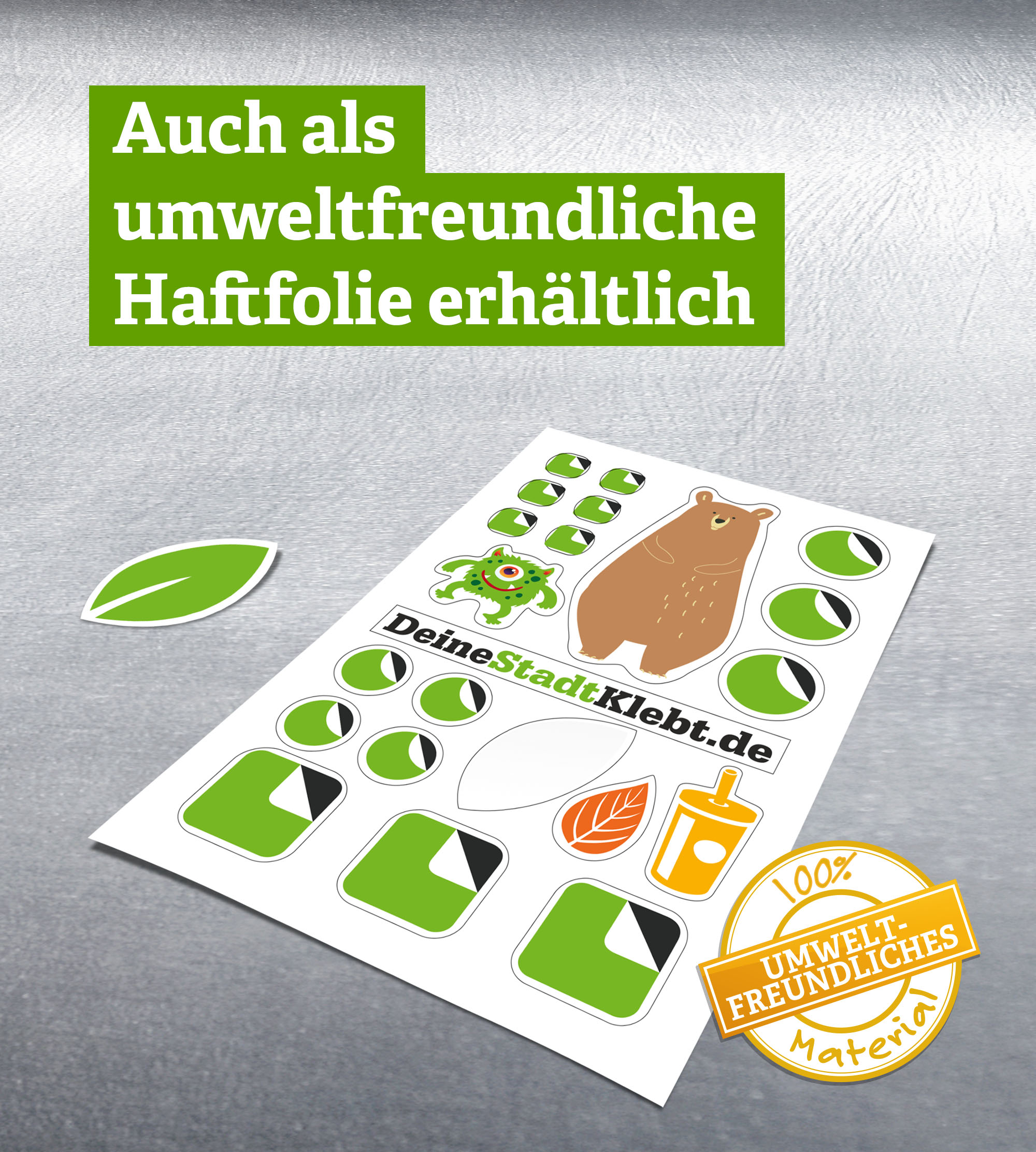 umweltfreundliche Stickersheets