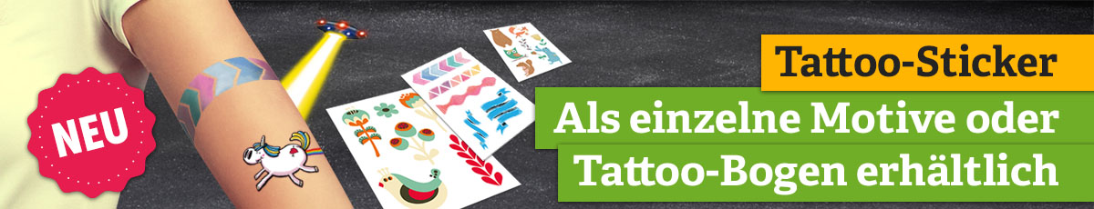 Tattoo-Sticker - Einzelne Motive oder Tattoo-Bogen