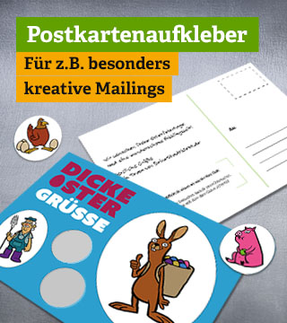 Offsetdruck - Postkartenaufkleber