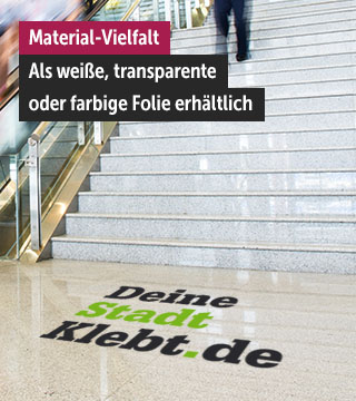 Fußbodenaufkleber - DeineStadtKlebt.de