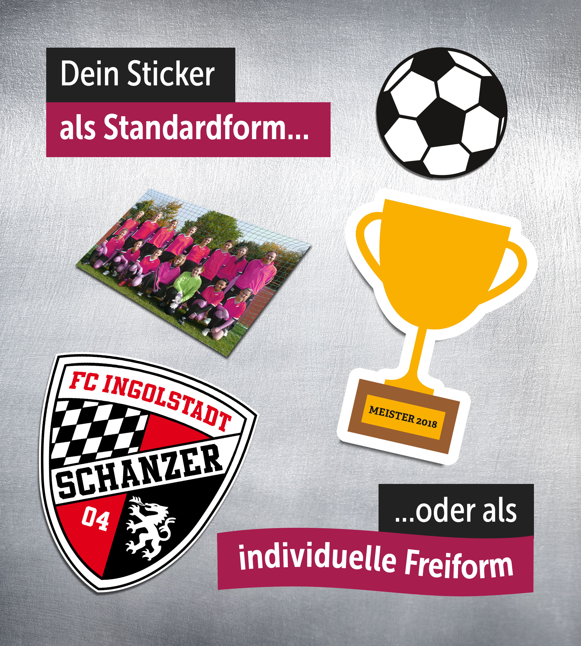 Freiform-Sticker