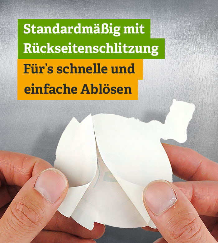 Sticker Rückseitenschlitzung - Split-Back