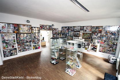Ein Traum für jeden Sticker-Fan... 1 Austellungsraum Hatch-Stickermuseum