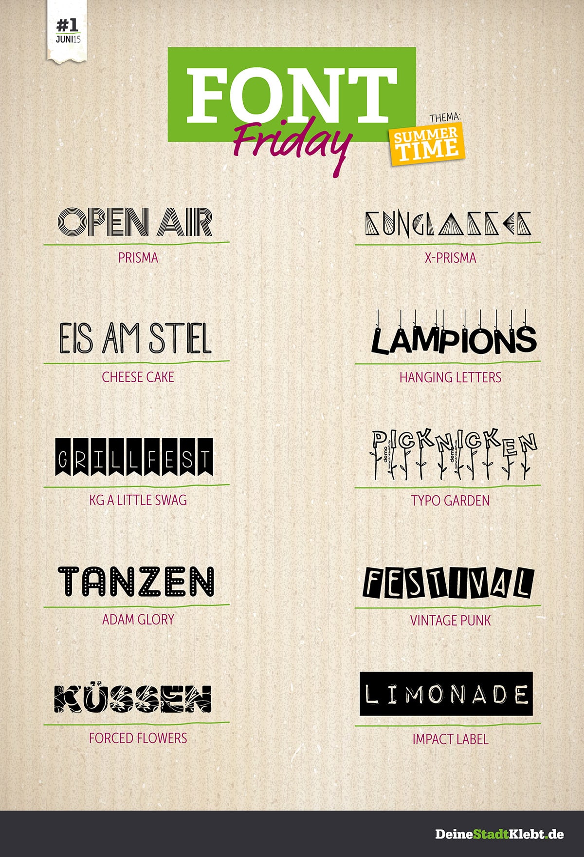 Font Friday #1 - Summertime 1 Font-Friday_Juni2015_1200x1758