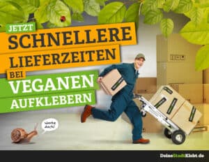 laufender Paketbote