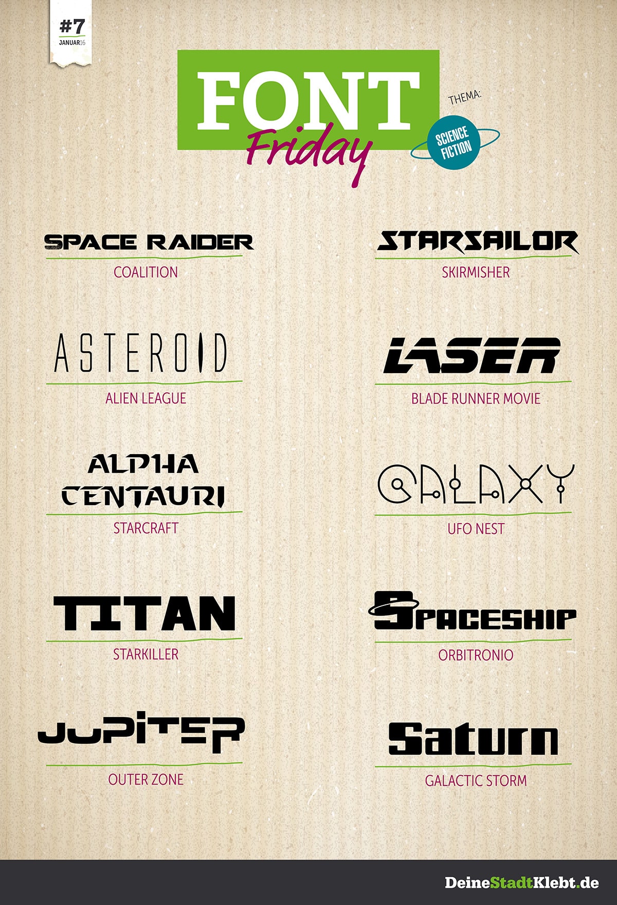 Font Friday #7 - Science Fiction 1 Font-Friday #7 Science Fiction