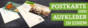Postkartenaufkleber