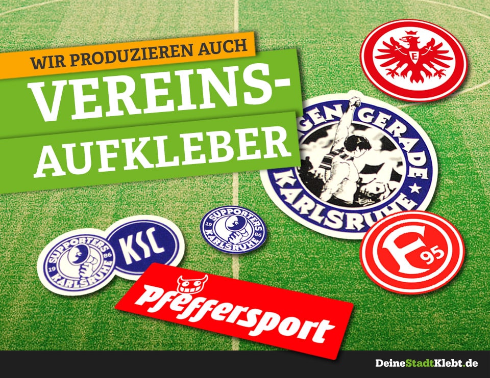 Vereinsaufkleber drucken - Zeig' wofür dein Herz schlägt 1 vereinsaufkleber drucken