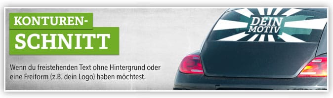 Kleb’s dir einfach: Kostengünstig und effektiv werben durch Autobeklebung 2 konturenschnitt