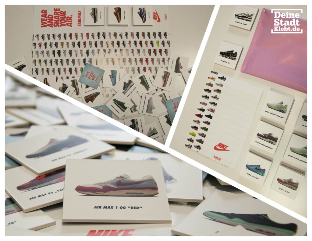 Produkte, die DeineStadtKlebt.de für den Nike Air Max Day gestaltet hat