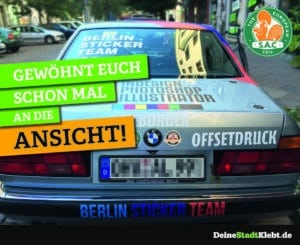 ralleywagen berlin sticker team