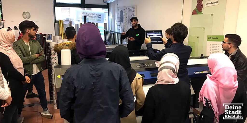 Erklärung des Druckvorgangs an einer Digital Druckmaschine