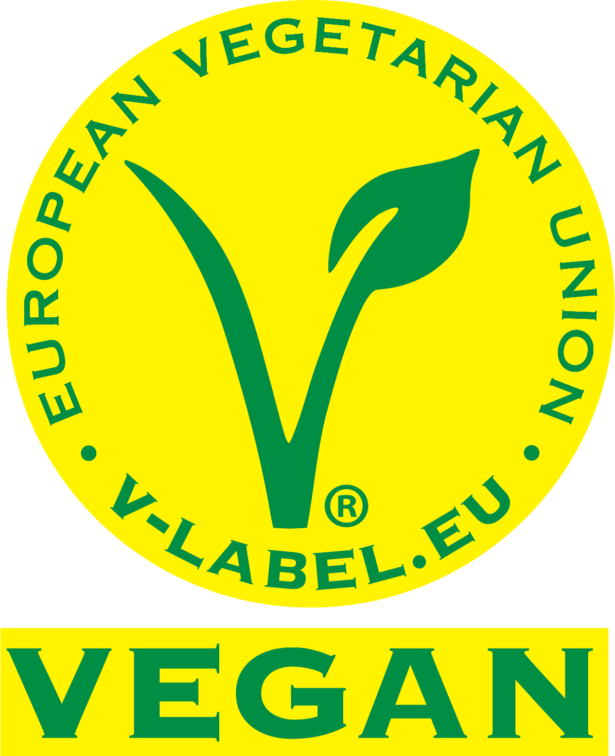 V-Label Qualitätssiegel von ProVeg Deutschland und der European Vegetarian Union V-Label Qualitätssiegel