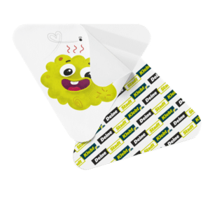 Aufkleber mit Rueckseite