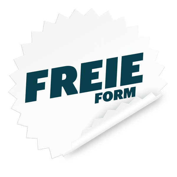 Aufkleber Freiform