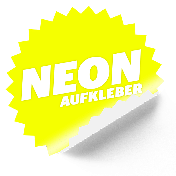 Neon Aufkleber in Neon-Gelb drucken