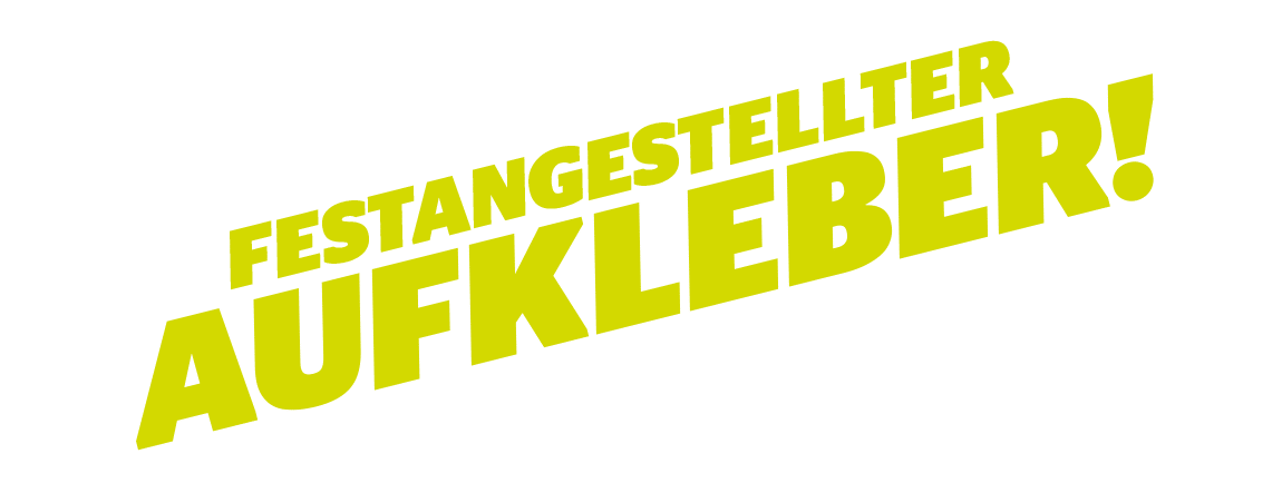 klebekraft permanent-haftender-aufkleber