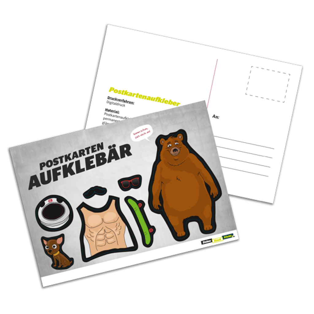 Postkartenaufkleber