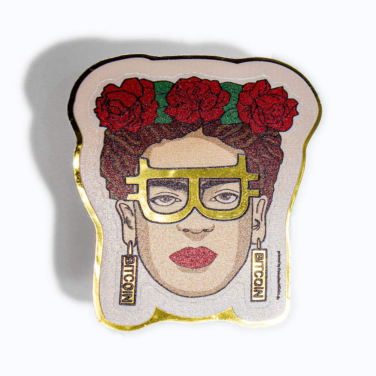 Frida Kahlo gold sticker