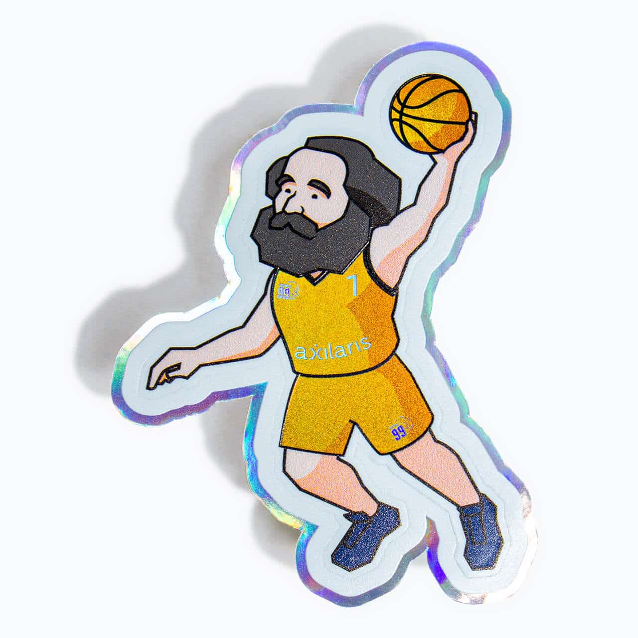Hologramm Basketball Aufkleber