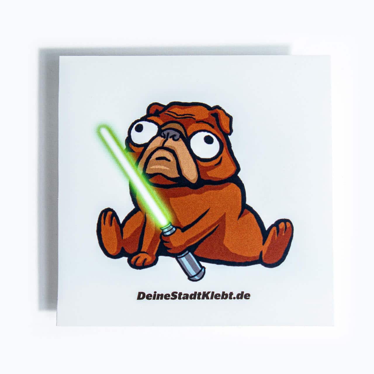 Papieraufkleber mit Hund