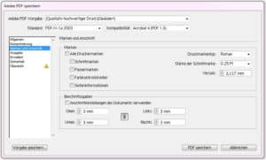 PDF speichern illustrator anschnitt