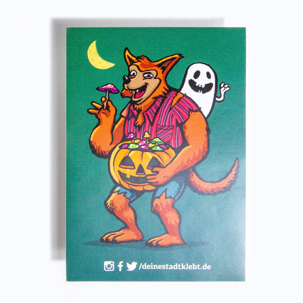 eckiger Halloween Sticker