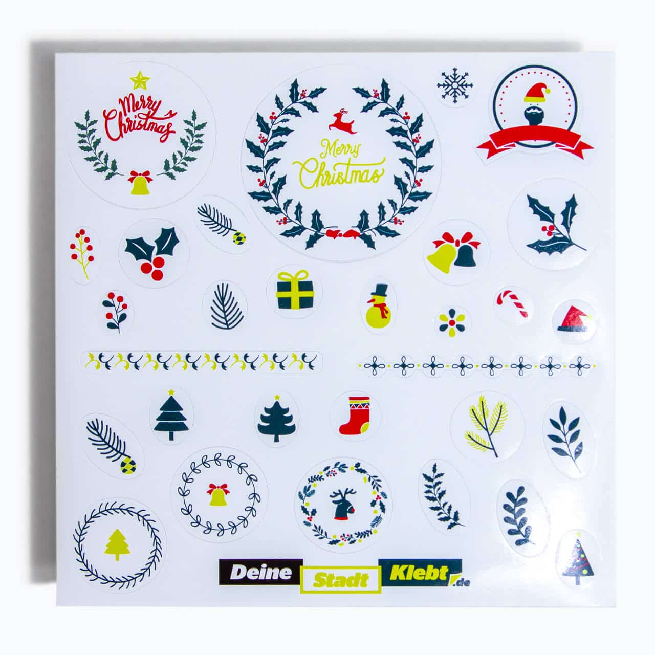 Stickersheet mit Weihnachtsmotiven
