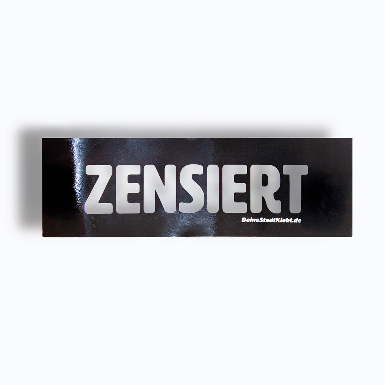 transparenter Aufkleber mit zensiert motiv