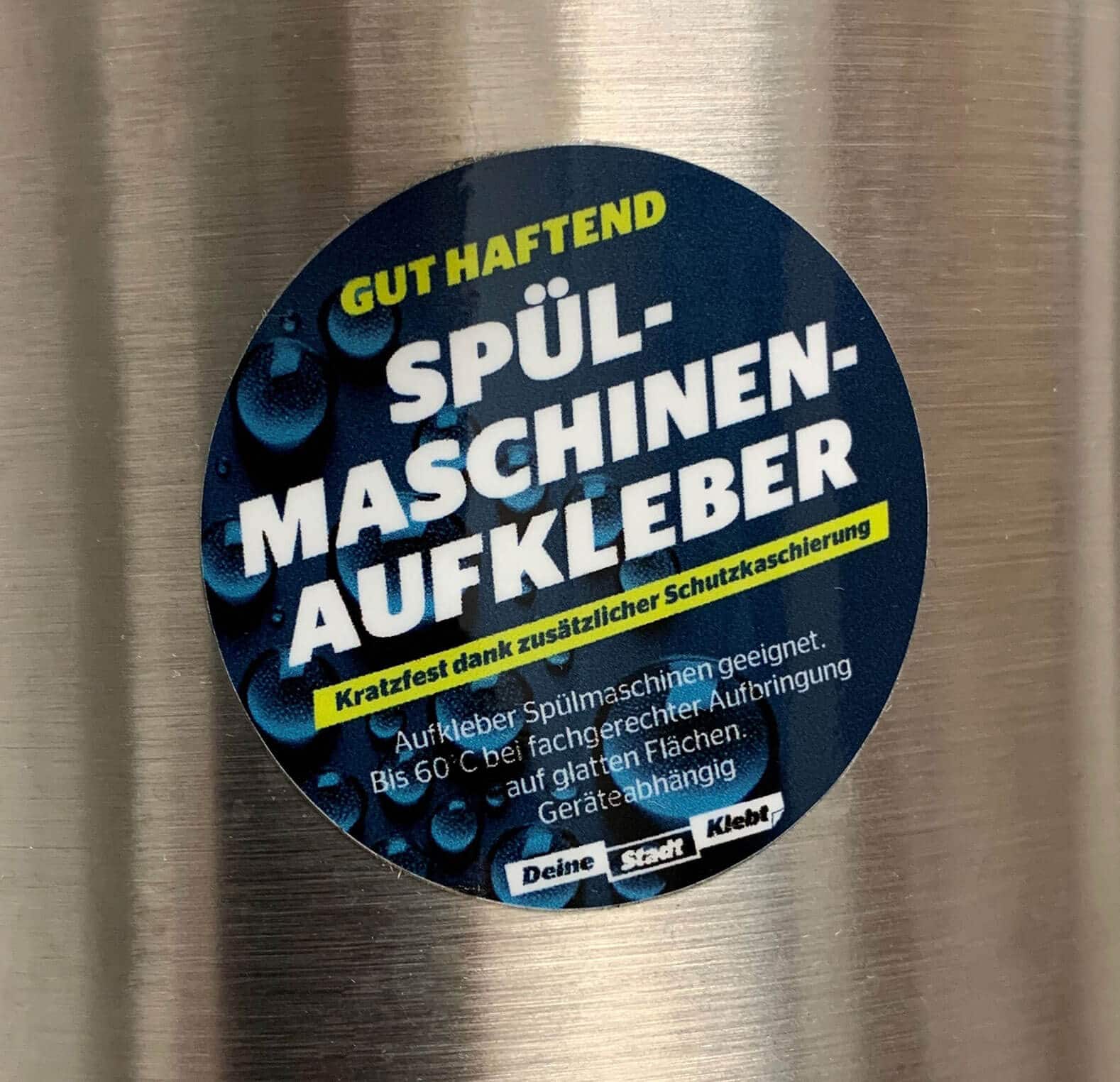 spuelmaschinenfeste aufkleber drucken