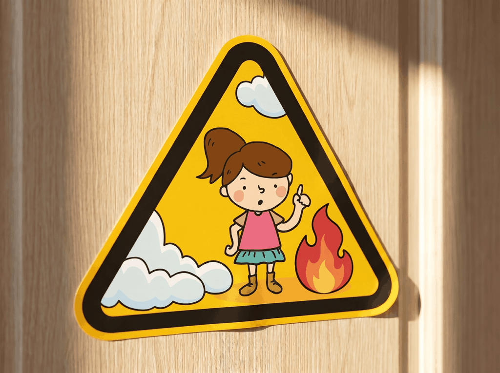 Kinderfinder Aufkleber Mädchen am Tag