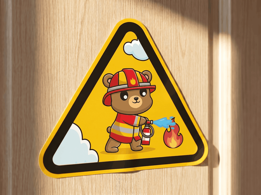 Kinderfinder Aufkleber Teddy am Tag
