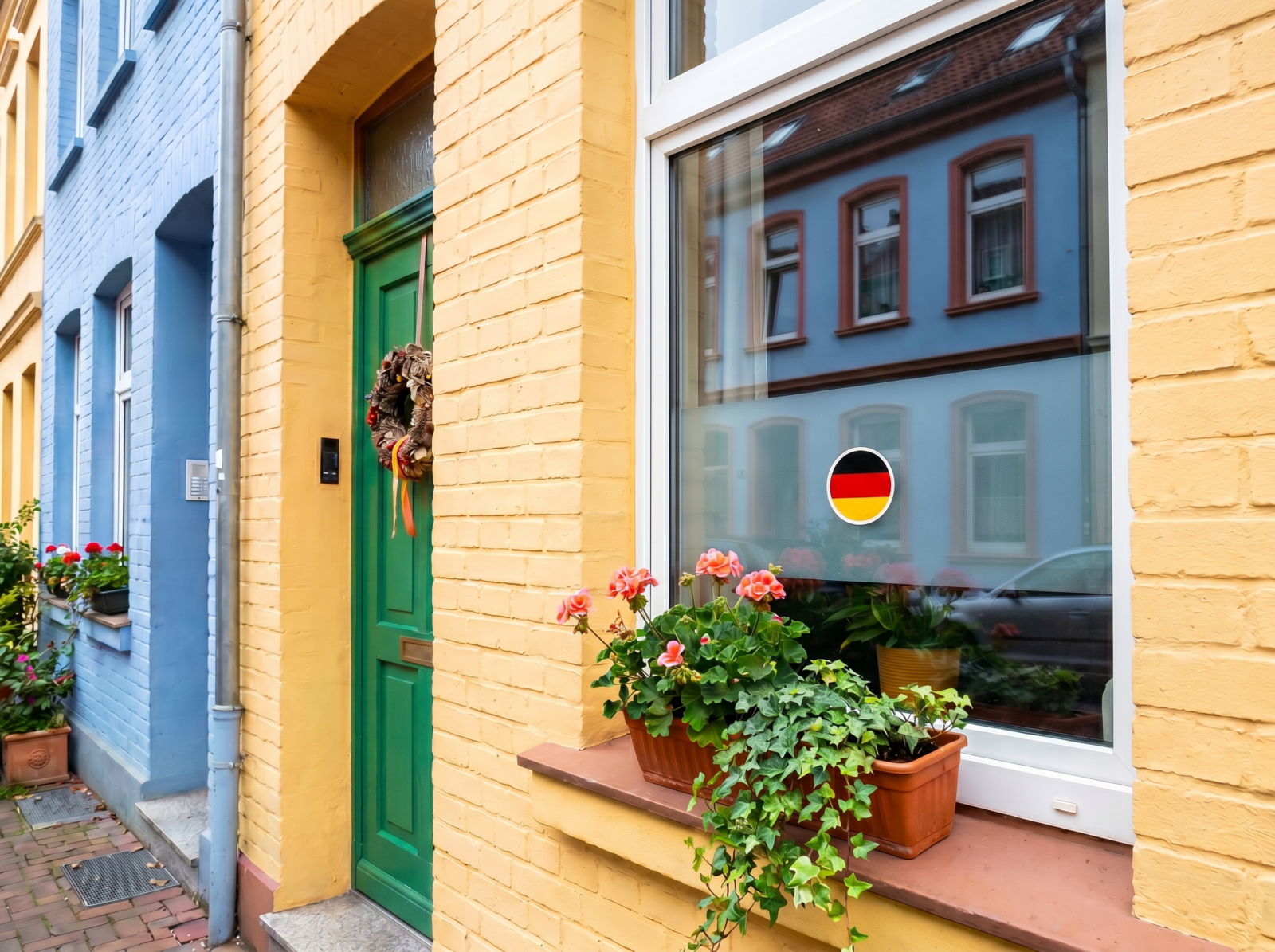 Deutschlandfahne als Hinterglasaufkleber