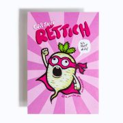 eckiger Sticker auf Haftpapier