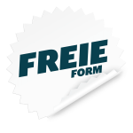 Aufkleber Freiform