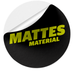 Aufkleber mattes Material