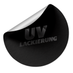Aufkleber mit UV-Lackierung